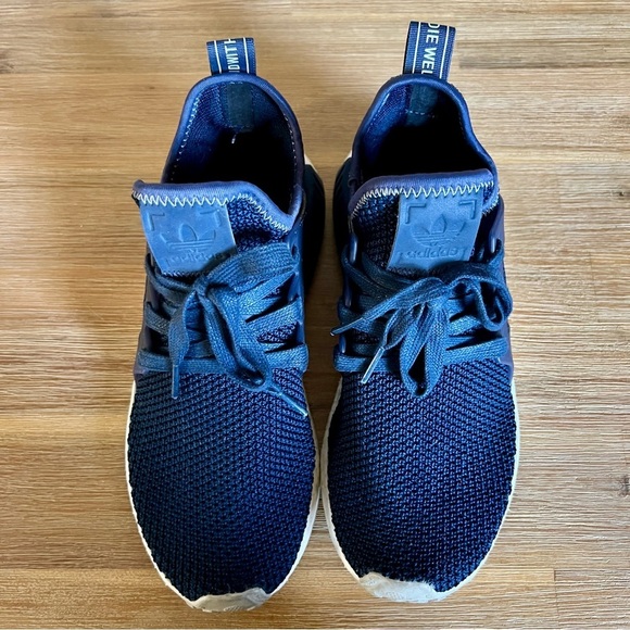 Adidas Women's Sneaker Size 7 NMD R1 Blue Contrast Stitch Boost EUC - Picture 7 of 12